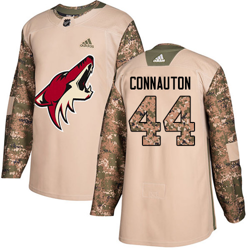 Youth Adidas Arizona Coyotes #44 Kevin Connauton Authentic Camo Veterans Day Practice NHL Jersey