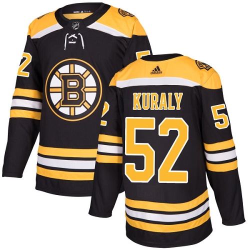 Youth Adidas Boston Bruins #52 Sean Kuraly Authentic Black Home NHL Jersey