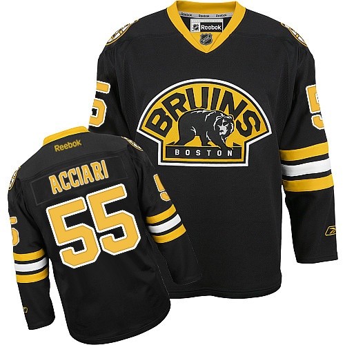 Men's Reebok Boston Bruins #55 Noel Acciari Premier Black Third NHL Jersey
