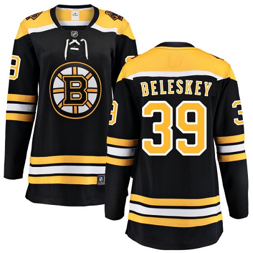 Women's Boston Bruins #39 Matt Beleskey Authentic Black Home Fanatics Branded Breakaway NHL Jersey