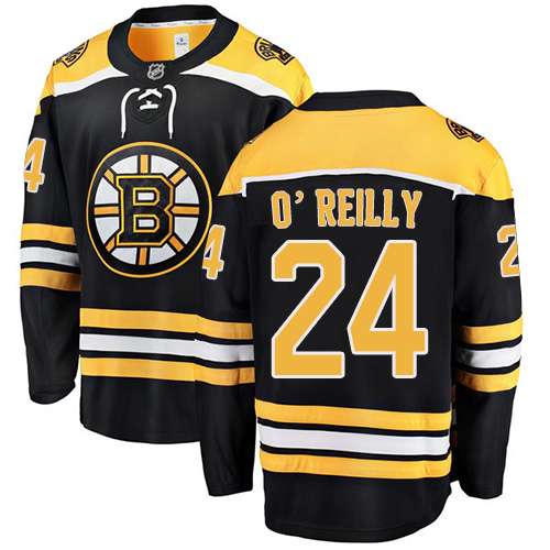 Men's Boston Bruins #24 Terry O'Reilly Authentic Black Home Fanatics Branded Breakaway NHL Jersey