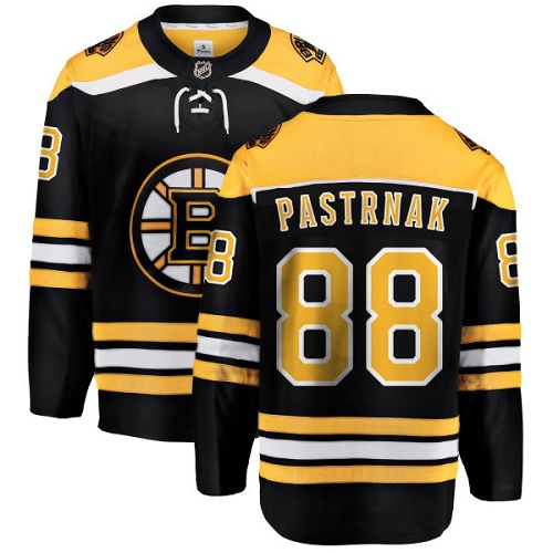 Men's Boston Bruins #88 David Pastrnak Authentic Black Home Fanatics Branded Breakaway NHL Jersey