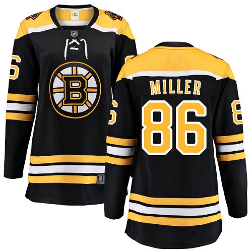 Women's Boston Bruins #86 Kevan Miller Authentic Black Home Fanatics Branded Breakaway NHL Jersey