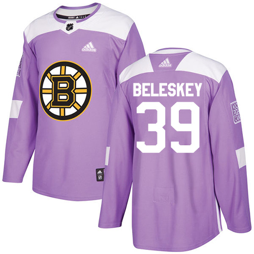 Men's Adidas Boston Bruins #39 Matt Beleskey Authentic Purple Fights Cancer Practice NHL Jersey
