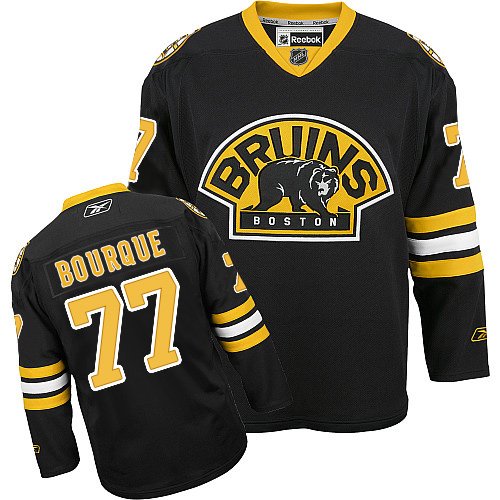 Men's Reebok Boston Bruins #77 Ray Bourque Premier Black Third NHL Jersey