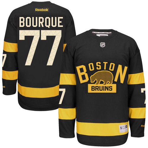 Men's Reebok Boston Bruins #77 Ray Bourque Premier Black 2016 Winter Classic NHL Jersey