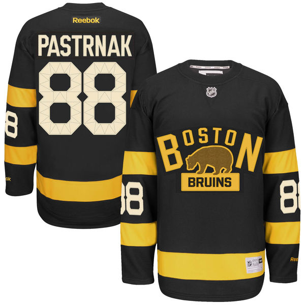 Men's Reebok Boston Bruins #88 David Pastrnak Authentic Black 2016 Winter Classic NHL Jersey