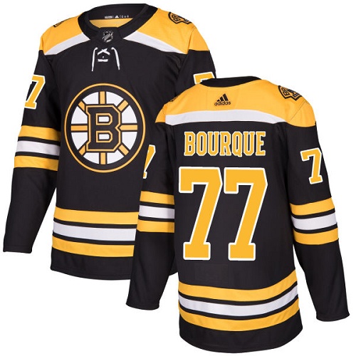 Youth Adidas Boston Bruins #77 Ray Bourque Authentic Black Home NHL Jersey