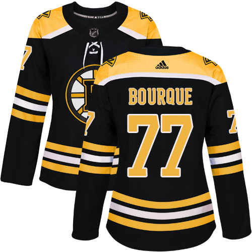 Women's Adidas Boston Bruins #77 Ray Bourque Authentic Black Home NHL Jersey