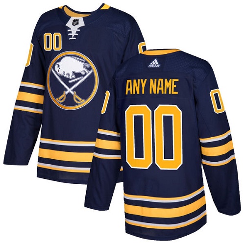 Men's Adidas Buffalo Sabres Customized Authentic Navy Blue Home NHL Jersey