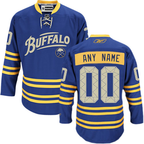 Men's Buffalo Sabres Customized Fanatics Branded Navy Blue Home Breakaway NHL Jersey