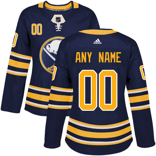 Women's Adidas Buffalo Sabres Customized Authentic Navy Blue Home NHL Jersey