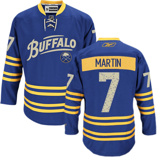 Men's Buffalo Sabres #7 Rick Martin Fanatics Branded Navy Blue Home Breakaway NHL Jersey