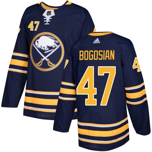 Men's Adidas Buffalo Sabres #47 Zach Bogosian Premier Navy Blue Home NHL Jersey