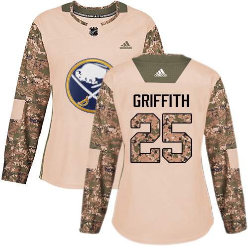 Women's Adidas Buffalo Sabres #25 Seth Griffith Authentic Camo Veterans Day Practice NHL Jersey