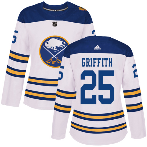 Women's Adidas Buffalo Sabres #25 Seth Griffith Authentic White 2018 Winter Classic NHL Jersey