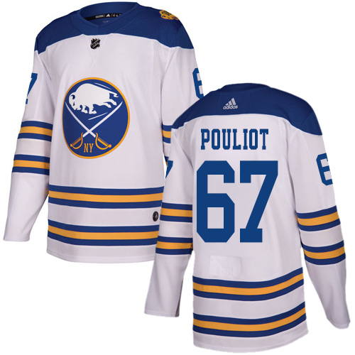 Youth Adidas Buffalo Sabres #67 Benoit Pouliot Authentic White 2018 Winter Classic NHL Jersey