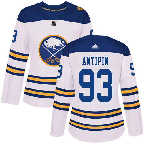 Women's Adidas Buffalo Sabres #93 Victor Antipin Authentic White 2018 Winter Classic NHL Jersey