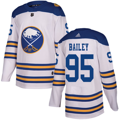 Men's Adidas Buffalo Sabres #95 Justin Bailey Authentic White 2018 Winter Classic NHL Jersey