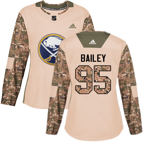 Women's Adidas Buffalo Sabres #95 Justin Bailey Authentic Camo Veterans Day Practice NHL Jersey