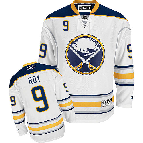 Men's Reebok Buffalo Sabres #9 Derek Roy Authentic White Away NHL Jersey