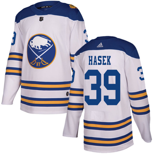 Men's Adidas Buffalo Sabres #39 Dominik Hasek Authentic White 2018 Winter Classic NHL Jersey