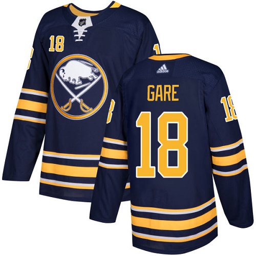 Men's Adidas Buffalo Sabres #18 Danny Gare Authentic Navy Blue Home NHL Jersey