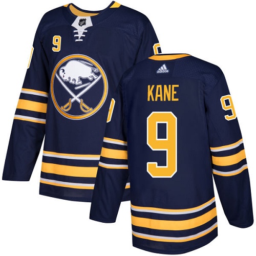Men's Adidas Buffalo Sabres #9 Evander Kane Authentic Navy Blue Home NHL Jersey