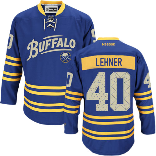 Men's Buffalo Sabres #40 Robin Lehner Fanatics Branded Navy Blue Home Breakaway NHL Jersey