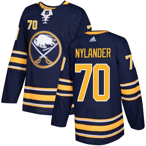 Men's Adidas Buffalo Sabres #92 Alexander Nylander Authentic Navy Blue Home NHL Jersey