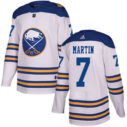 Youth Adidas Buffalo Sabres #7 Rick Martin Authentic White 2018 Winter Classic NHL Jersey