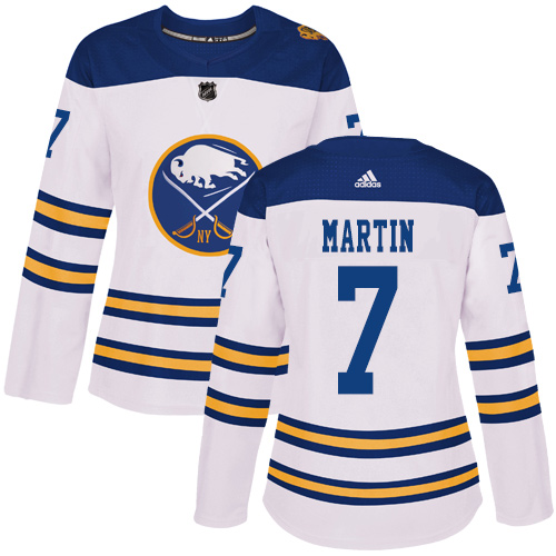 Women's Adidas Buffalo Sabres #7 Rick Martin Authentic White 2018 Winter Classic NHL Jersey
