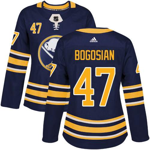 Women's Adidas Buffalo Sabres #47 Zach Bogosian Premier Navy Blue Home NHL Jersey