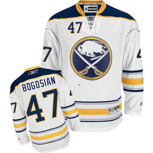 Women's Reebok Buffalo Sabres #47 Zach Bogosian Authentic White Away NHL Jersey
