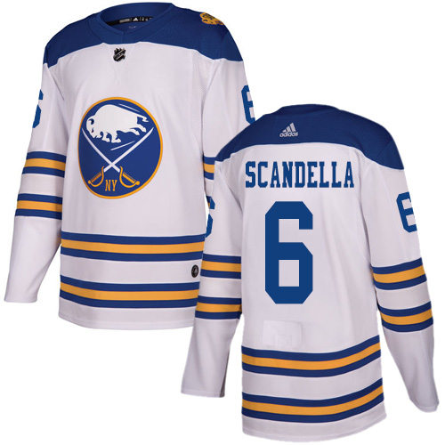 Men's Adidas Buffalo Sabres #6 Marco Scandella Authentic White 2018 Winter Classic NHL Jersey