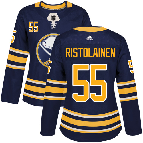 Women's Adidas Buffalo Sabres #55 Rasmus Ristolainen Authentic Navy Blue Home NHL Jersey