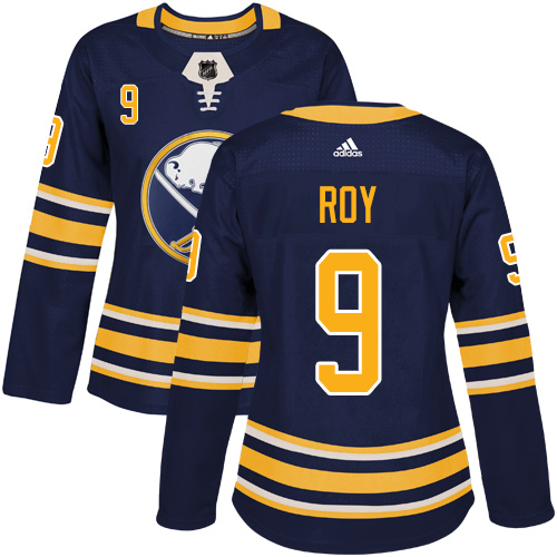 Women's Adidas Buffalo Sabres #9 Derek Roy Authentic Navy Blue Home NHL Jersey
