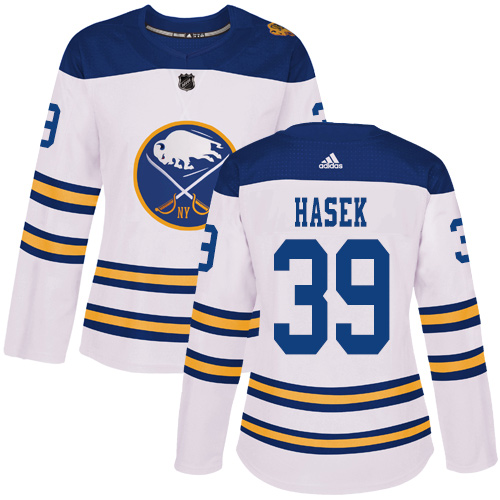 Women's Adidas Buffalo Sabres #39 Dominik Hasek Authentic White 2018 Winter Classic NHL Jersey
