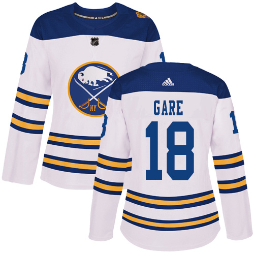 Women's Adidas Buffalo Sabres #18 Danny Gare Authentic White 2018 Winter Classic NHL Jersey