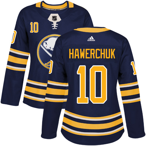 Women's Adidas Buffalo Sabres #10 Dale Hawerchuk Authentic Navy Blue Home NHL Jersey