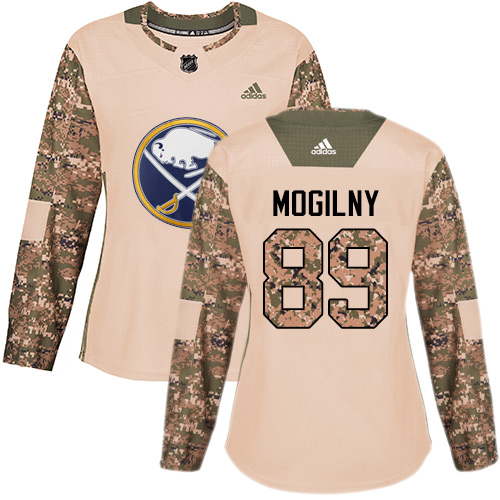 Women's Adidas Buffalo Sabres #89 Alexander Mogilny Authentic Camo Veterans Day Practice NHL Jersey