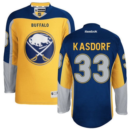 Youth Reebok Buffalo Sabres #33 Jason Kasdorf Authentic Gold Third NHL Jersey