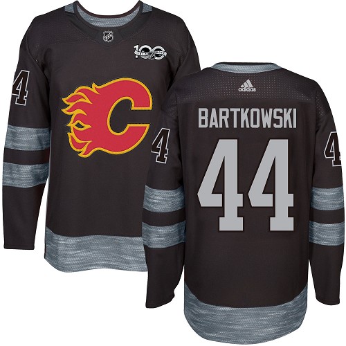 Men's Adidas Calgary Flames #44 Matt Bartkowski Premier Black 1917-2017 100th Anniversary NHL Jersey