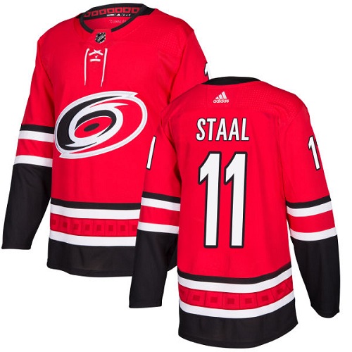Men's Adidas Carolina Hurricanes #11 Jordan Staal Authentic Red Home NHL Jersey