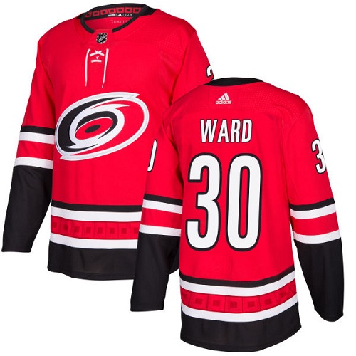 Youth Adidas Carolina Hurricanes #30 Cam Ward Authentic Red Home NHL Jersey