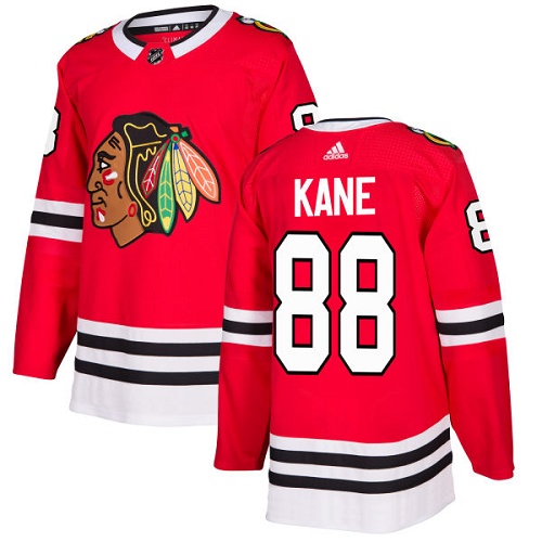 Men's Adidas Chicago Blackhawks #88 Patrick Kane Authentic Red Home NHL Jersey