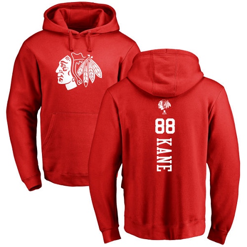 NHL Adidas Chicago Blackhawks #88 Patrick Kane Red One Color Backer Pullover Hoodie