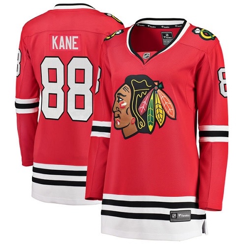 Women's Chicago Blackhawks #88 Patrick Kane Authentic Red Home Fanatics Branded Breakaway NHL Jersey