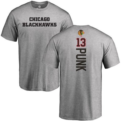 NHL Adidas Chicago Blackhawks #13 CM Punk Ash Backer T-Shirt