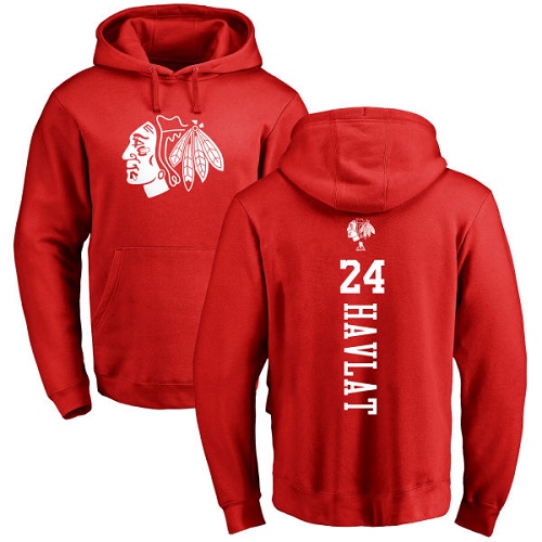 NHL Adidas Chicago Blackhawks #24 Martin Havlat Red One Color Backer Pullover Hoodie